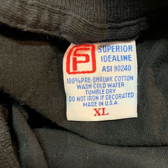 Excalibur Hotel XL T Shirt Black Casino Las Vegas Metallic Embroidery Made USA - Picture 3 of 3